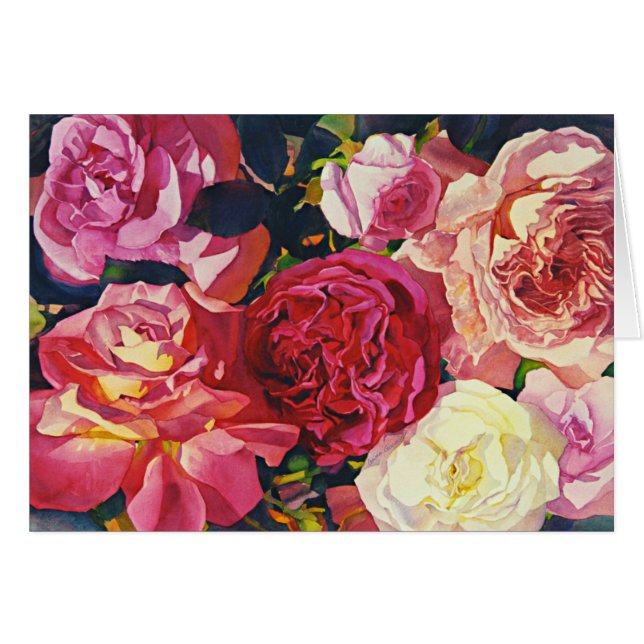 Cartão Do "rosas recolhimento! " (Frente Horizontal)