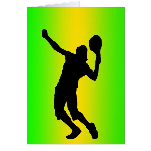 cartão do saque do verde da silhueta (Frente)