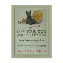 Cartão do Scottie de British Rail do vintage