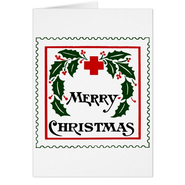 CARTÃO DO SELO DO NATAL VINTAGE (Frente)