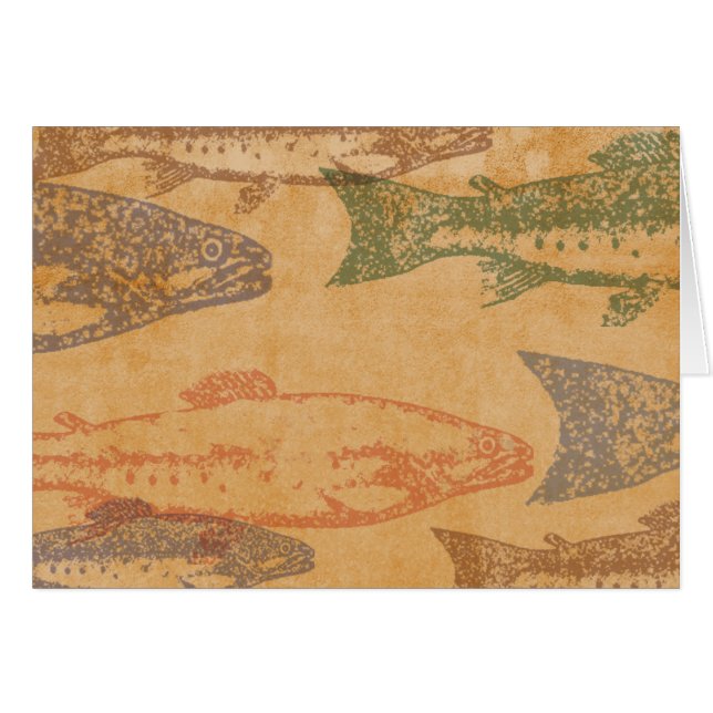 Cartão do selo dos peixes (Frente Horizontal)