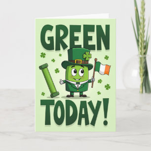 Cartão do Shamrock Verde de Hoje