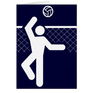 Cartão do símbolo do voleibol
