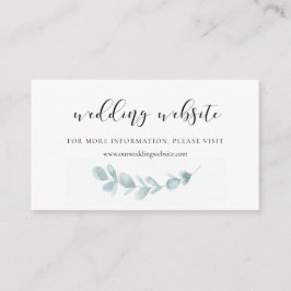 Cartão do site de casamento Watercolor greenery
