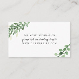 Cartão do site de informações do casamento Lush Gr