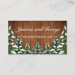 Cartão do Snowy Wood & Forest Country Pine