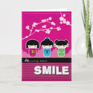 Cartão do "SORRISO" de Kokeshi
