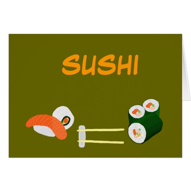 Cartão do sushi (Frente Horizontal)