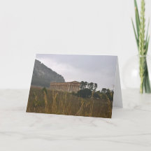 Cartão do templo siciliano. Vazio para sua própria