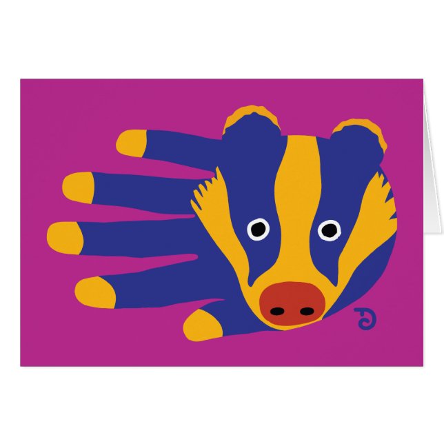 Cartão do texugo (Frente Horizontal)