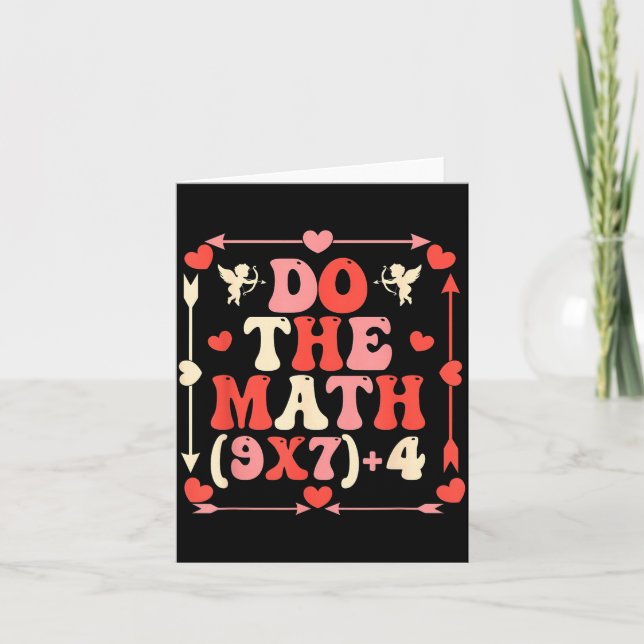 Cartão Do The Math Equation Valentine's Day Math Teacher  (Frente)