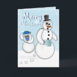 Cartão do tombadilho do boneco de neve do Natal<br><div class="desc">Design pooping do boneco de neve do feriado pelo texto customizável de Jerry Lamberto</div>