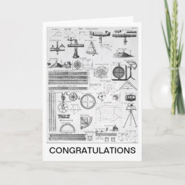 Cartão do topógrafo da terra dos parabéns