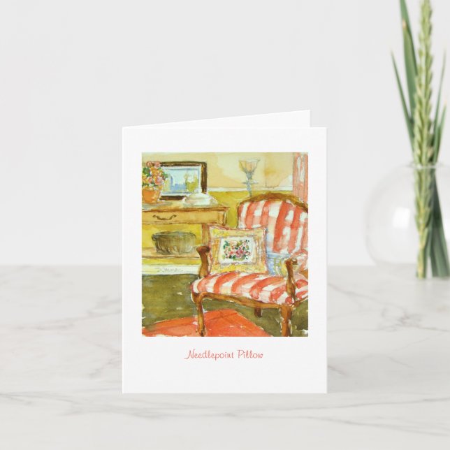 Cartão do travesseiro da tapeçaria (Frente)