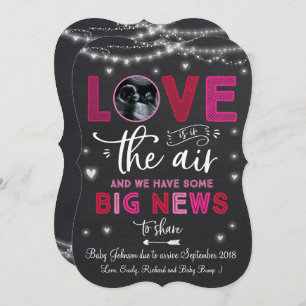 Cartão do ultra-som do anúncio da gravidez dos