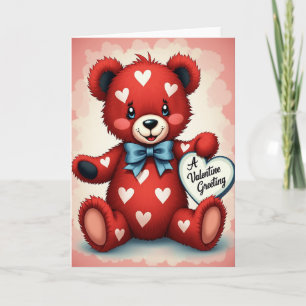 Cartão do Ursinho Teddy Fofo do Dia dos Namorados