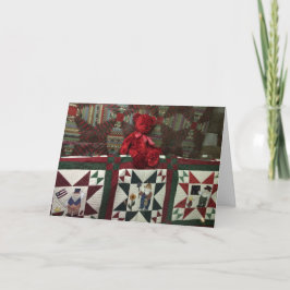 Cartão do urso 2014c de veludo da vila das