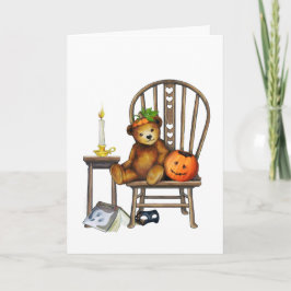 Cartão do urso do Dia das Bruxas