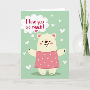 Cartão do Urso Eu Te Amo Muito