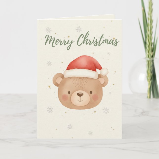 Cartão do Urso Feliz Natal (Frente)
