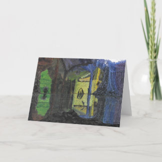 Cartão do vazio da caverna do troll