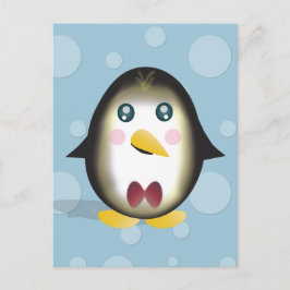 Cartão do vertical do pinguim de Chillin