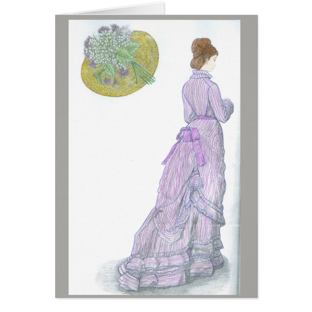 Cartão do Victorian - amor, poema (Frente)