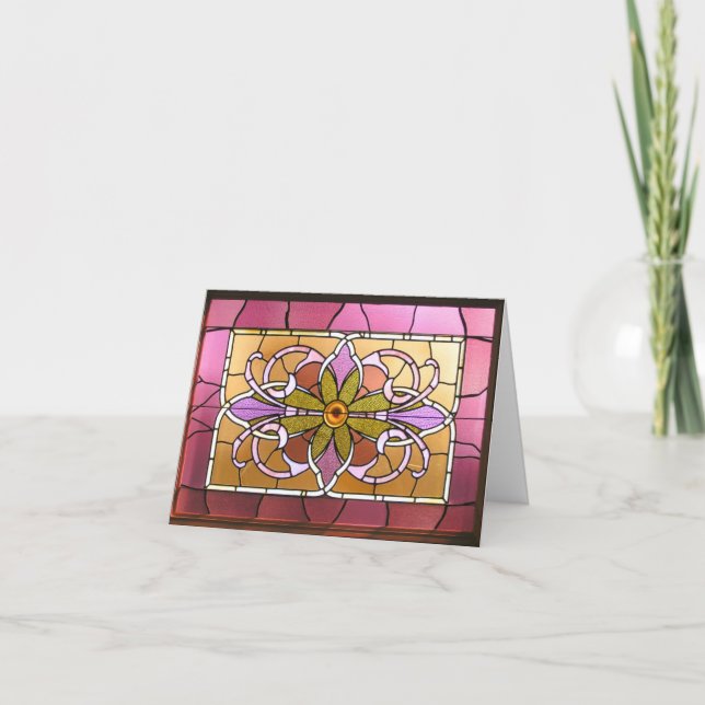 Cartão do vitral da páscoa (Frente)