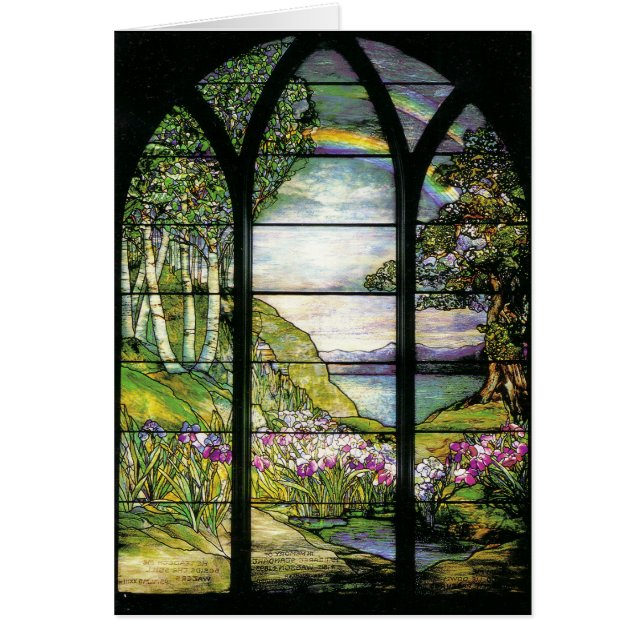 Cartão do vitral de Tiffany (Frente)
