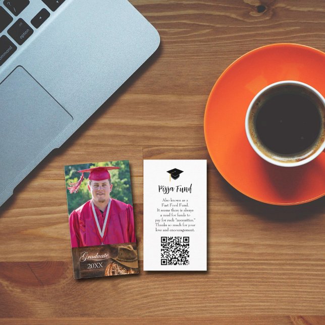 Cartão do Western Hat e Lasso Graduation Pizza Fun (Criador carregado)