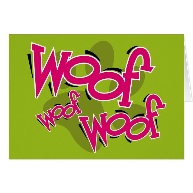 Cartão do Woof do Woof (Frente Horizontal)