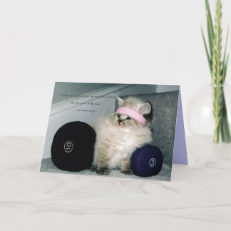 Cartão do workin pussie para fora, "toma a coragem