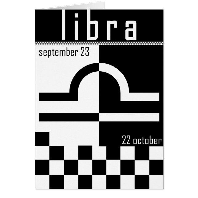 Cartão do zodíaco do tom do Libra 2 (Frente)
