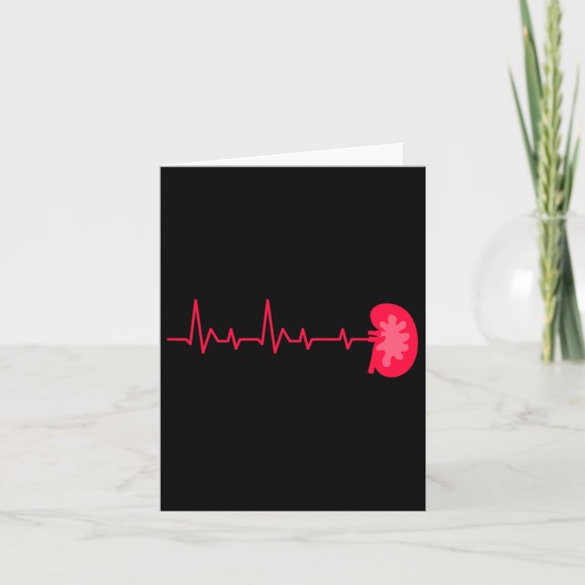 Cartão Doador De Rins - Ekg Doença Renal Com Pulso Cardía (Frente)
