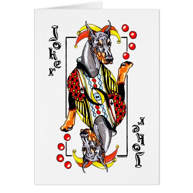 Cartão Doberman Black Joker (Frente)