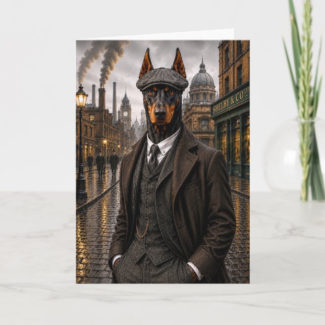 Cartão Doberman do Condado de Shelby (Frente)