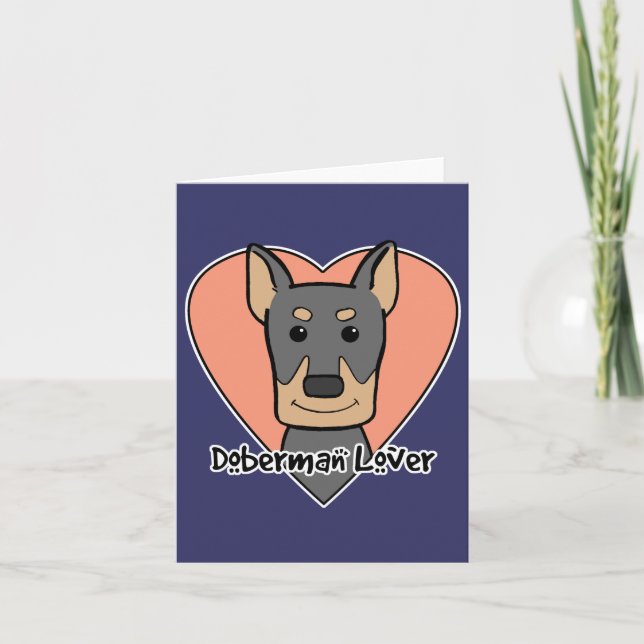 Cartão Doberman Lover (Frente)