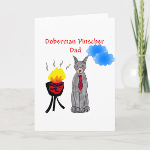 Cartão Doberman Pinscher Black - Placa de Pai