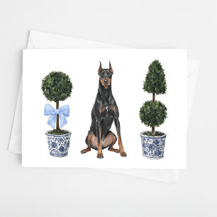 Cartão Doberman Pinscher Cachorro Cachorro Cachorro Cacho