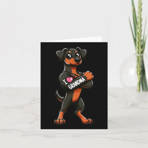 Cartão Doberman Pinscher Eu Adoro A Avó Tatuagem De Cacho