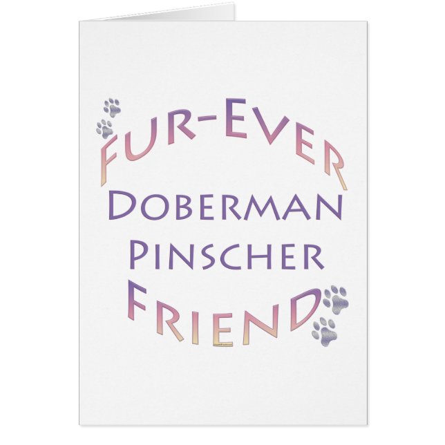 Cartão Doberman Pinscher Fuservidor (Frente)