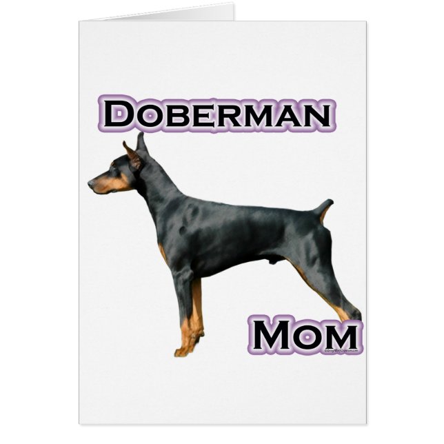 Cartão Doberman Pinscher Mãe 4 (Frente)