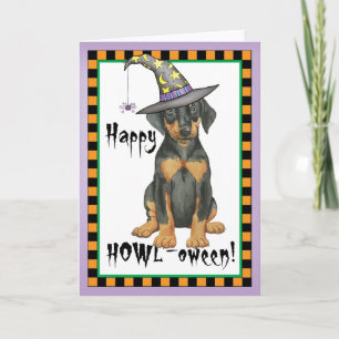 Cartão Doberman Witch
