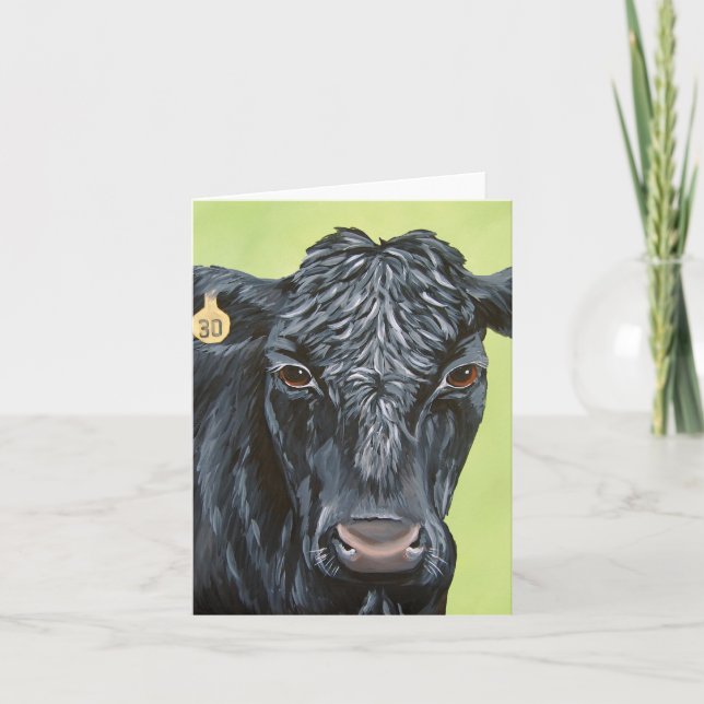 Cartão Dobrado Black Angus (Frente)
