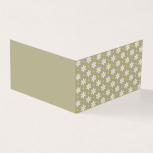 Cartão Dobrado com Padrão Scandi Daisy em Cor Pers