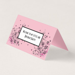 Cartão dobrado da barraca dobra horizontal feita