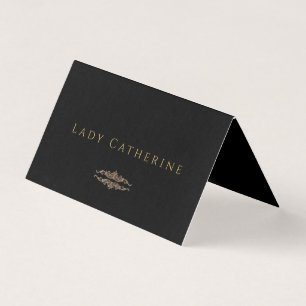 Cartão Dobrado de Casamento Elegante Dark Gothic