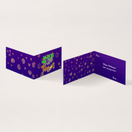 Cartão Dobrado de Halloween - Doce ou Travessura
