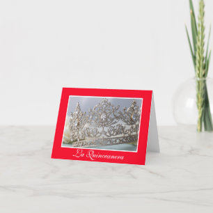 Cartão Dobrado do Vazio Quinceanera