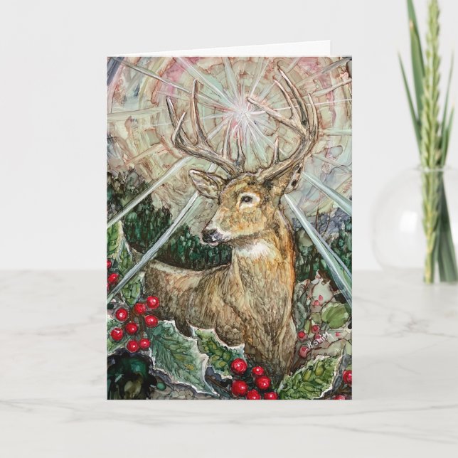 Cartão dobrado "Estrela de Natal" (Frente)